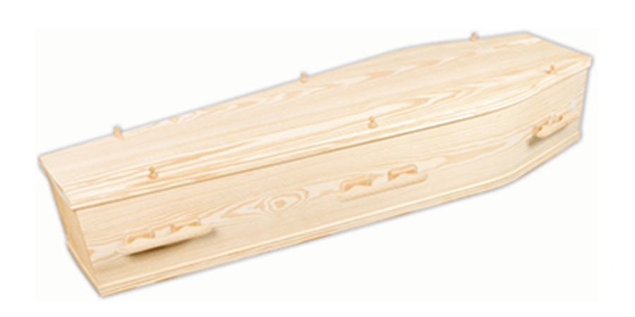 Sustainable wooden coffin