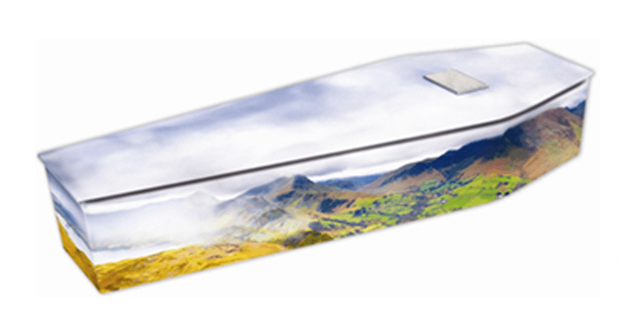FSC certified paper and printed coffin