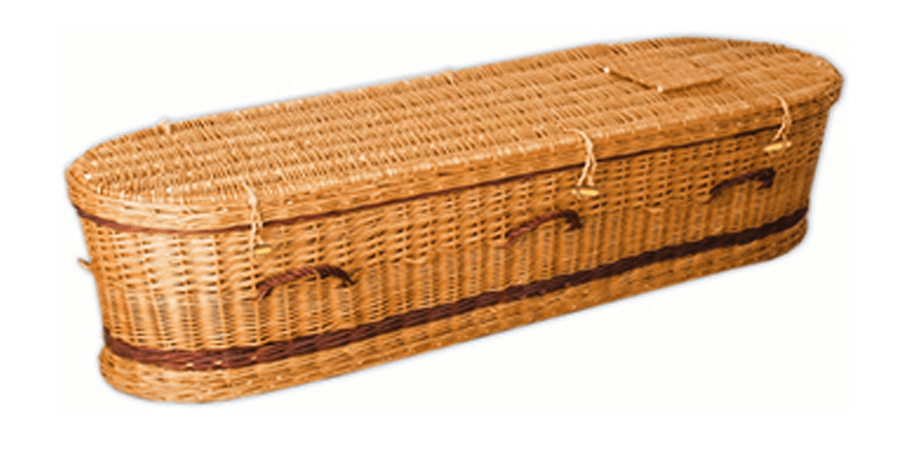 Wicker coffin