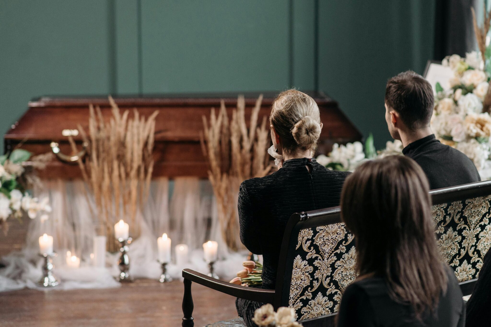 Family Attending a Funeral