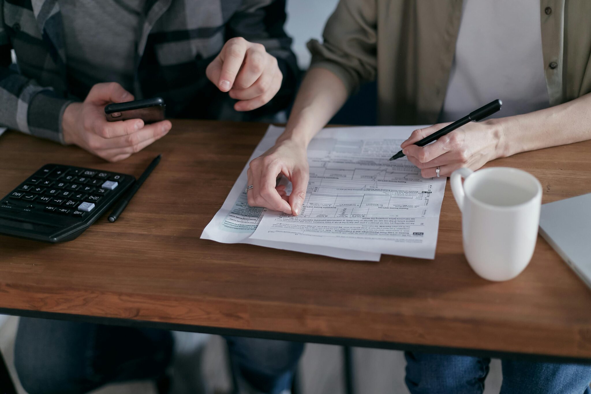 Couple Looking Over Finance Documents