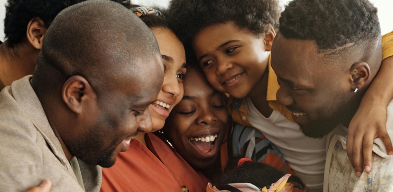 Family Gathering for a Group Hug